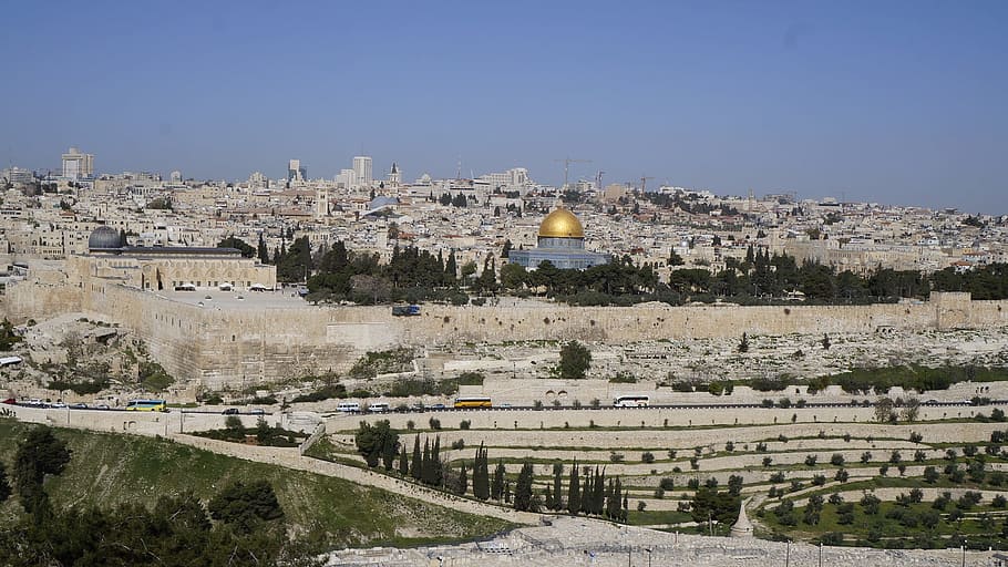 dome, rock, israel, jerusalem, city, temple, holy city, landmark, culture, ruins