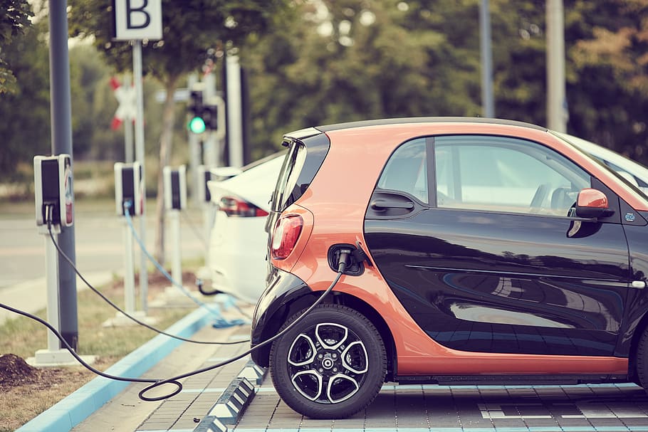 carsharing, electric car, auto, smart, small car, nuremberg, charging station, recharge, mode of transportation, car