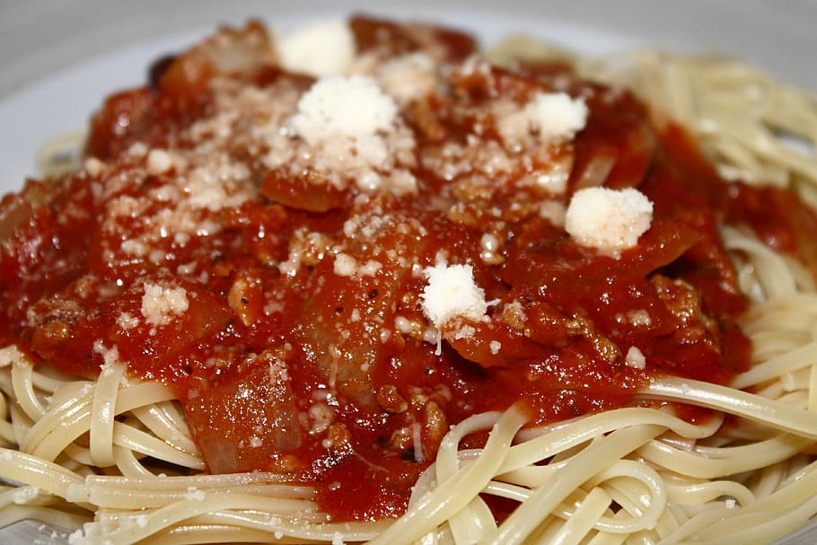 Spaghetti, Bolognese, Parmesan, Eat, spaghetti, bolognese, food, delicious, noodles, frisch, parmesan cheese