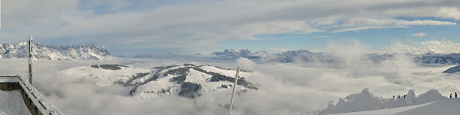 Hohe Salve, Panorama, Alps, the hohe salve, day, outdoors, nature, beauty in nature, sky, cloud - sky