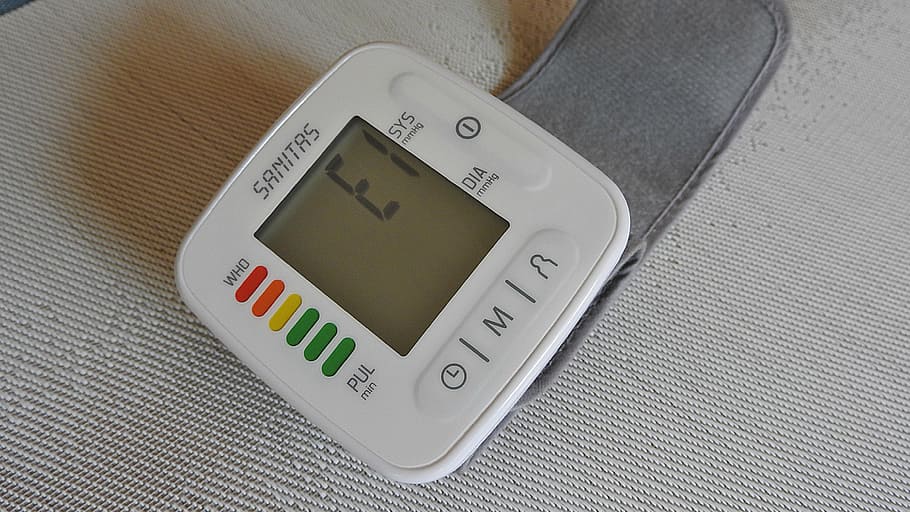 blood pressure monitor, bless you, heart rate, blood pressure, technology, close-up, indoors, communication, western script, text