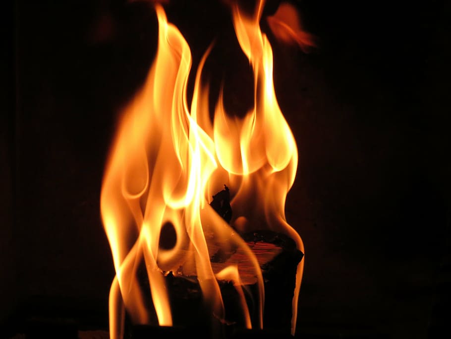 flame, fire, open fire, heat, heiss, warm, burn, flame log fire, energy, wood fire