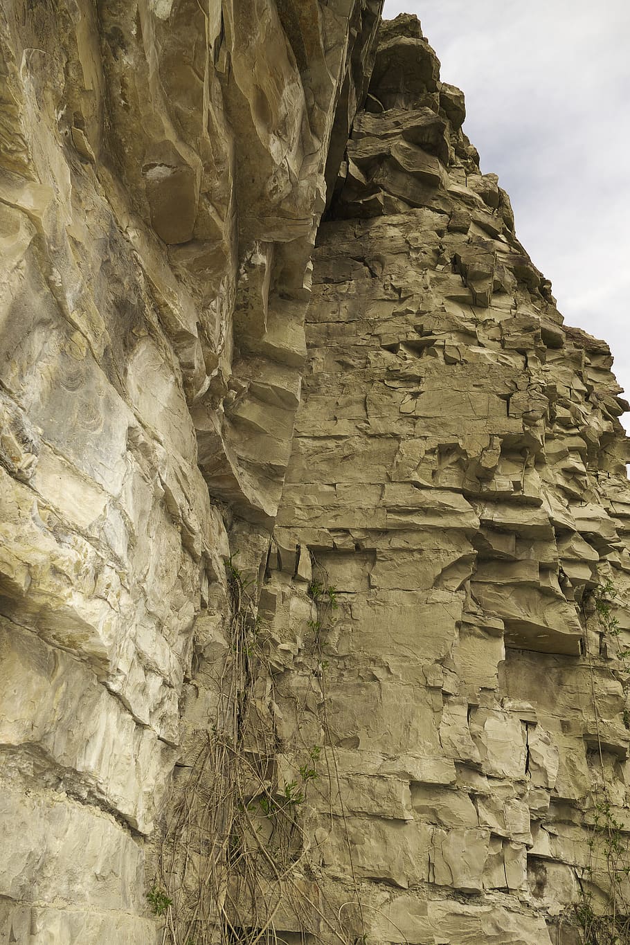 quarry, rock, stone, schroff, overburden, scree, decay, limestone, weathered, erosion
