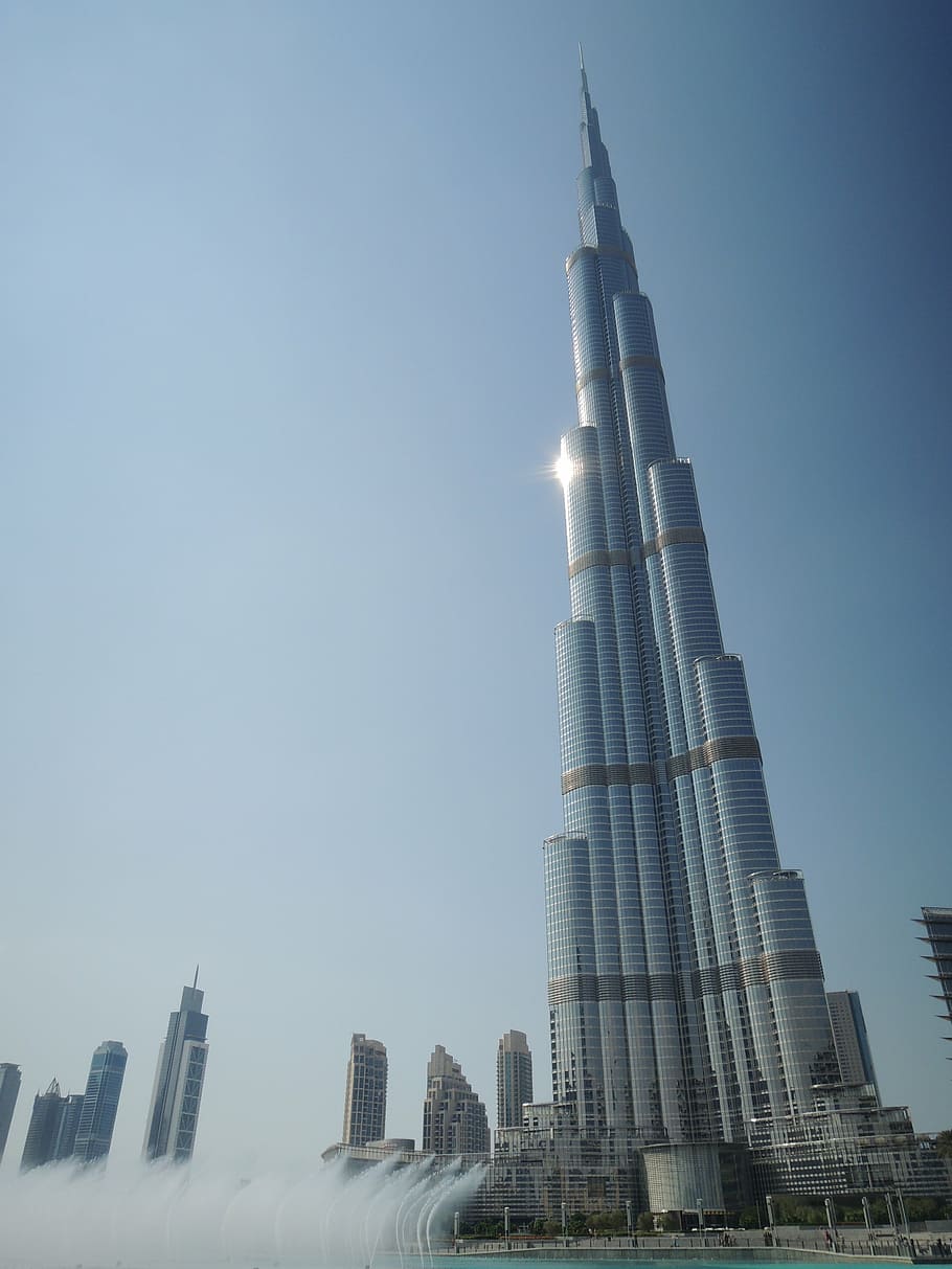 dubai, uae, emirates, emirate, desert, burj khalifa, tower, highest, building exterior, sky