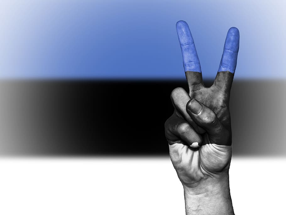 Estonia, Peace, Hand, Nation, Background, banner, colors, country, ensign, flag