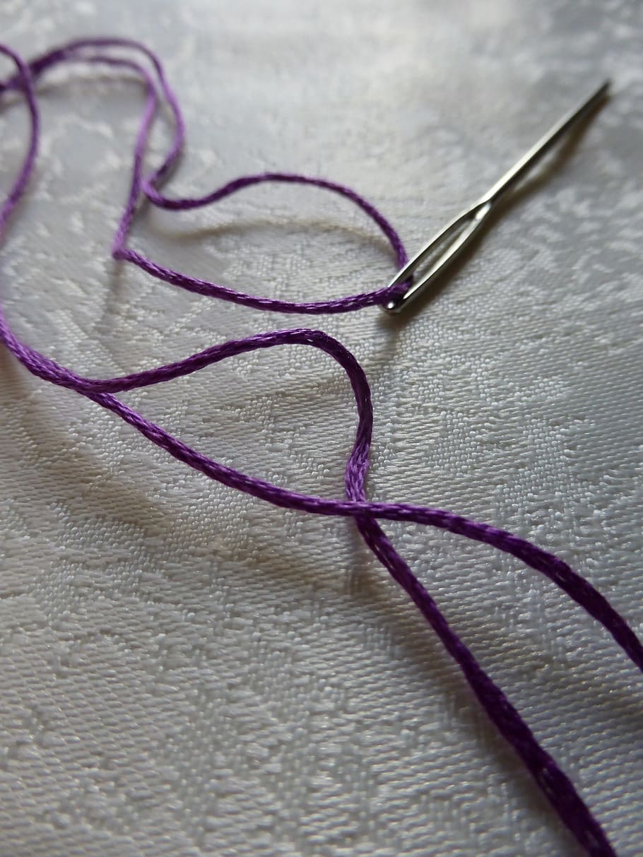 darning needle, needle, yarn, thread, sew, stuff, eye of a needle, pointed, middle east, hand labor