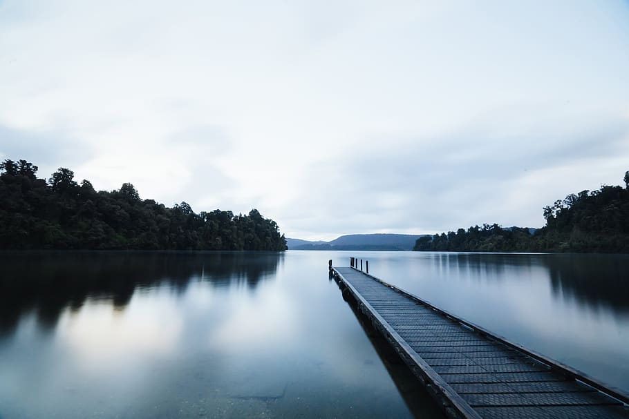 dock, lake, calm, dusk, nature, outdoors, serene, relaxing, blue water, peaceful