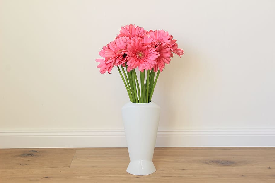 Flowers, Pink, Strauss, flower, vase, indoors, table, pink color, flowering plant, plant