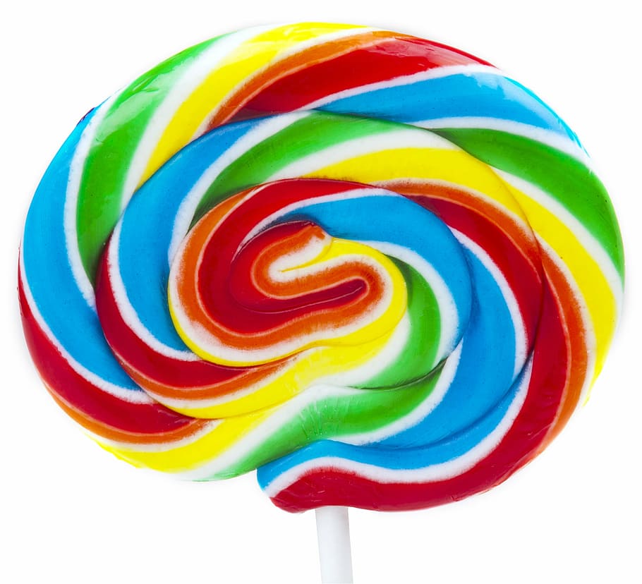 multicolored lollipop, lollipop, rainbow, swirl, candy, confection, sweet, colorful, sugar, dessert