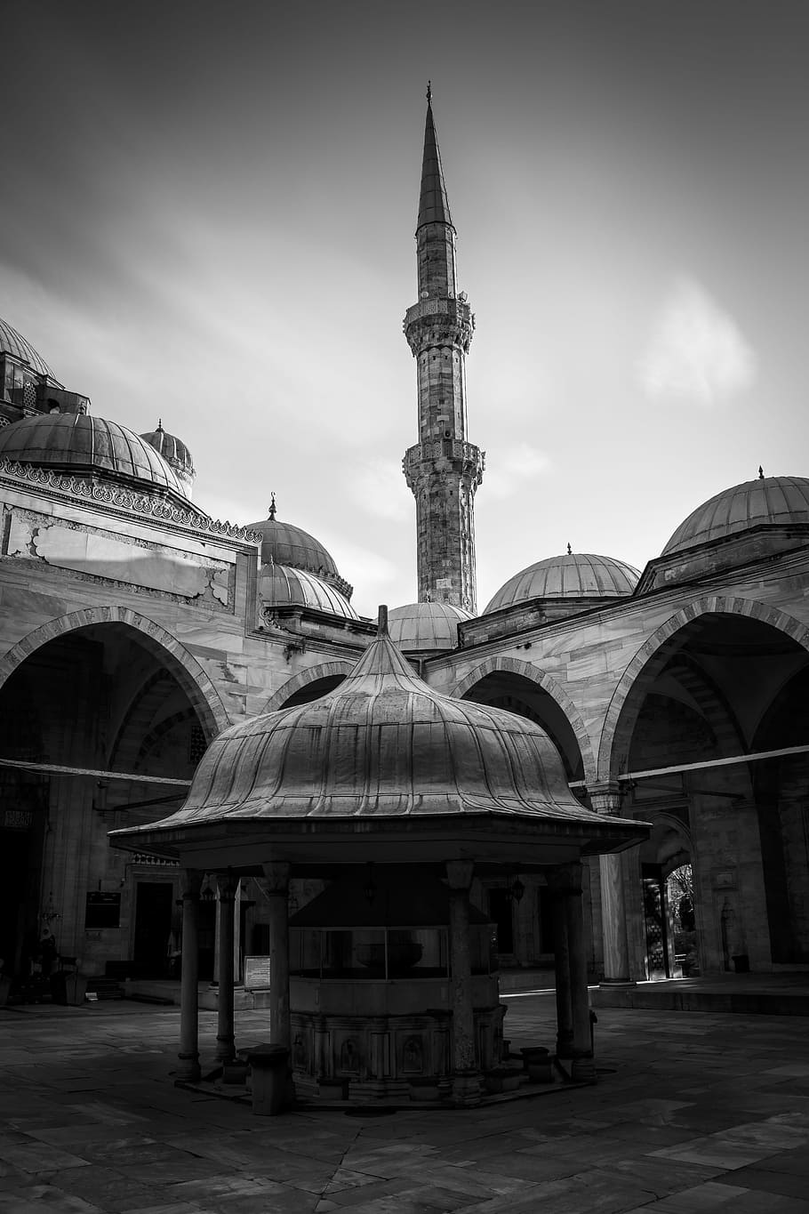 Istanbul, Cami, Masjid, Menara, eminönü, cahaya, kalkun, putih, turki, hitam
