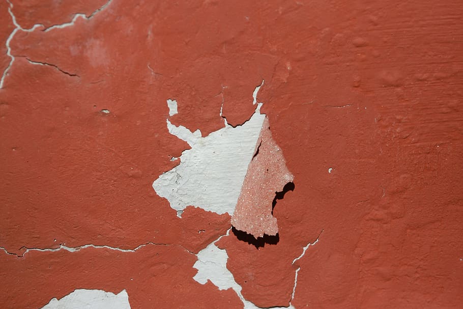 pintura de pared roja, pared, grieta, piedra, fondo, agrietado, roto, quebradizo, albañilería, fondos