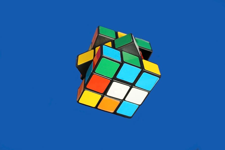 3 x 3 rubik, fondo de pantalla de cubo, cubo, rubik, juguete, juego, rompecabezas, inteligencia, blanco, problema