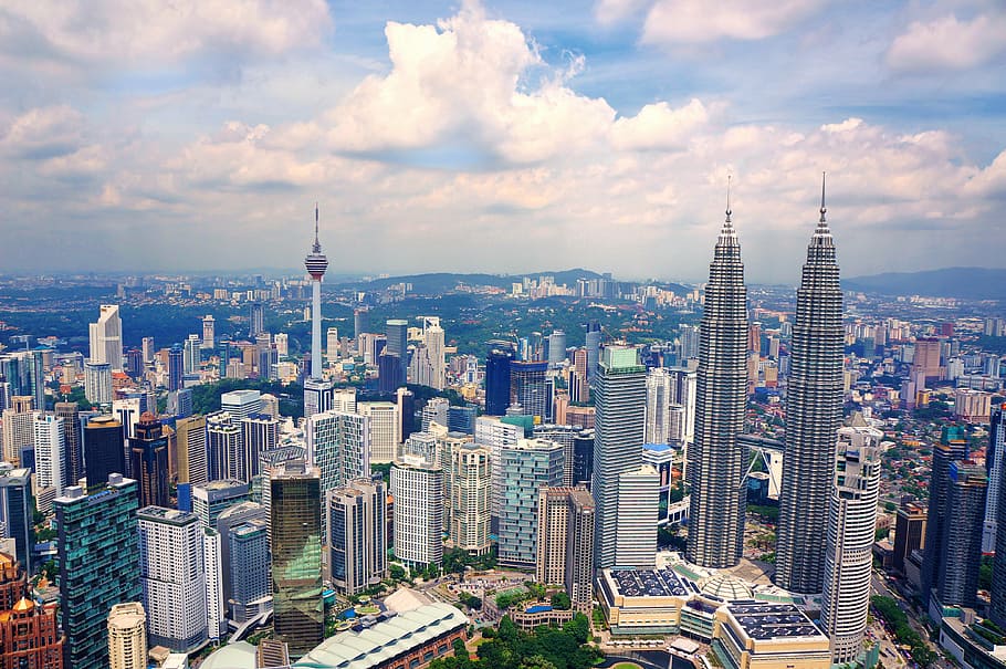 aerial, view photography, city, canada, skyline, buildings, urban, cityscape, malaysia, kuala lumpur