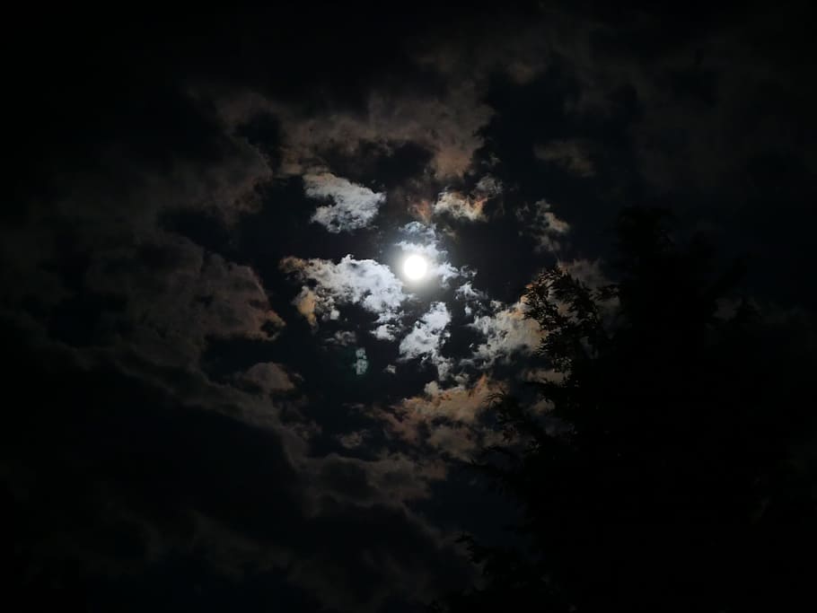 luna, nubes, aire, oscuridad, noche, cielo, nube, naturaleza, tormenta, luz  de la luna | Pxfuel