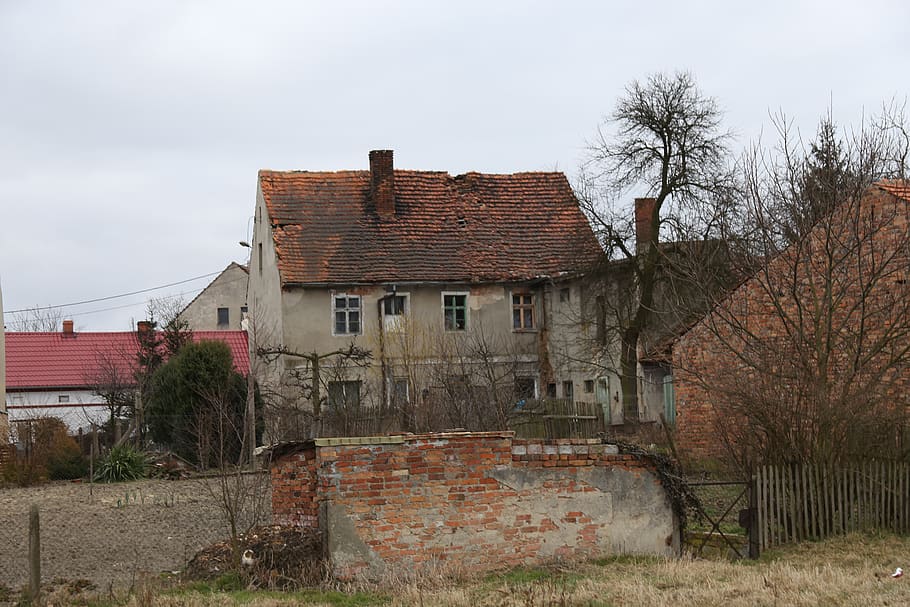 rumah tua, jatuh, Polandia, ditinggalkan, pembongkaran, musnah, reruntuhan, rumah, bangunan, Arsitektur