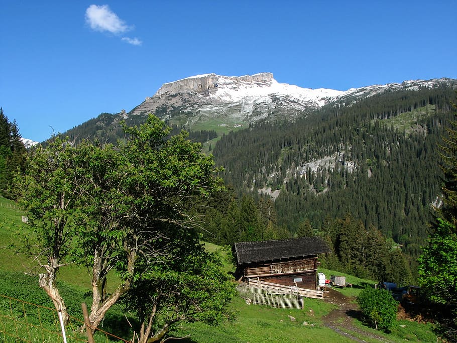 Alpino, Kleinwalsertal, alto, alto ifen, primavera, nieve, austria, montañas, altas montañas, nevado