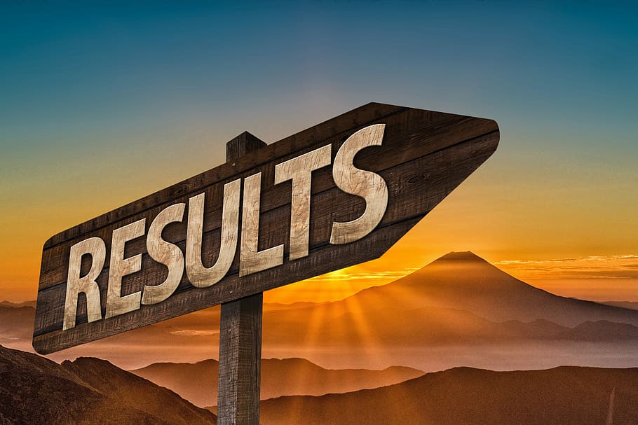 results wooden sign, result, balance sheet, follow, success, total, conclusion, profit, win, inconclusive