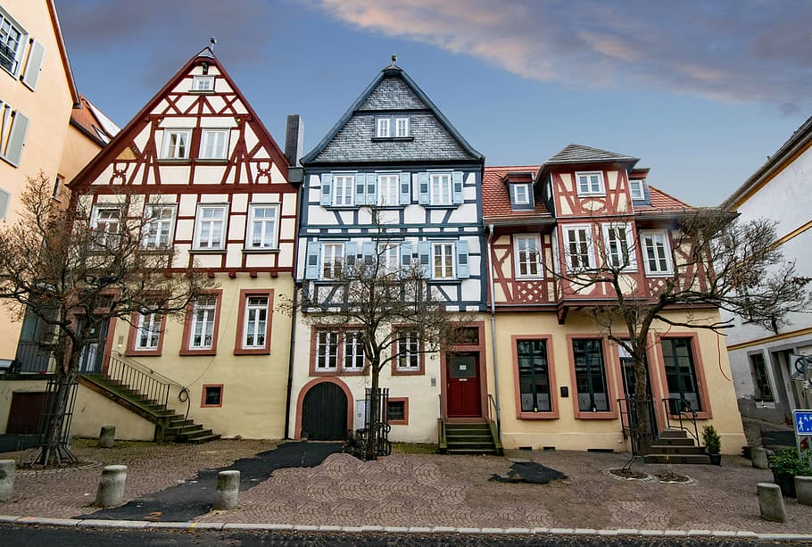 aschaffenburg, lower franconia, bavaria, germany, old town, truss, fachwerkhaus, places of interest, architecture, house