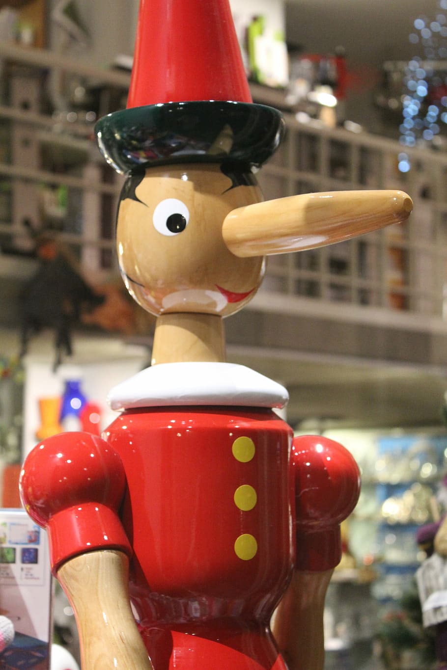 Pinocchio, Puppet, Game, Marionette, nose, fable, red, drink, food and drink, refreshment