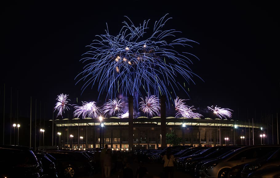 光 旅行 照らされた 夜 闇 祭り 花火 パイロナール オリンピックスタジアム ベルリン Pxfuel