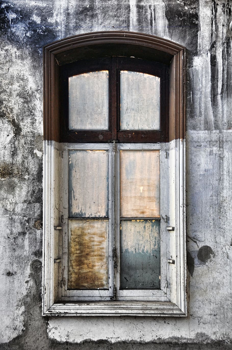 window, interior, houses, old, facade, osed, painted, white, half, built structure
