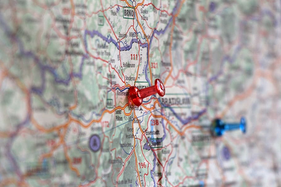 pinned, green, white, map close-up photography, Map, Precision, Travel, conquering, geography, cartography