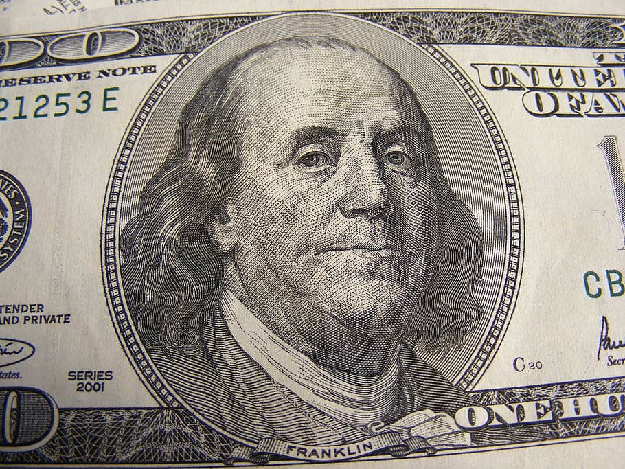 100 u.s, u.s., dollar banknote, money, cash, currency, dollars, dollar, finance, banking