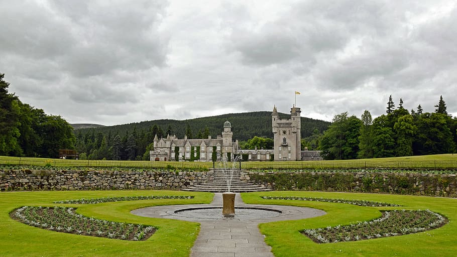 escocia, aberdeenshire, dee-tal, castillo balmoral, vacaciones sentado reina elisabeth, castillo, viejo, históricamente, habitado, arquitectura