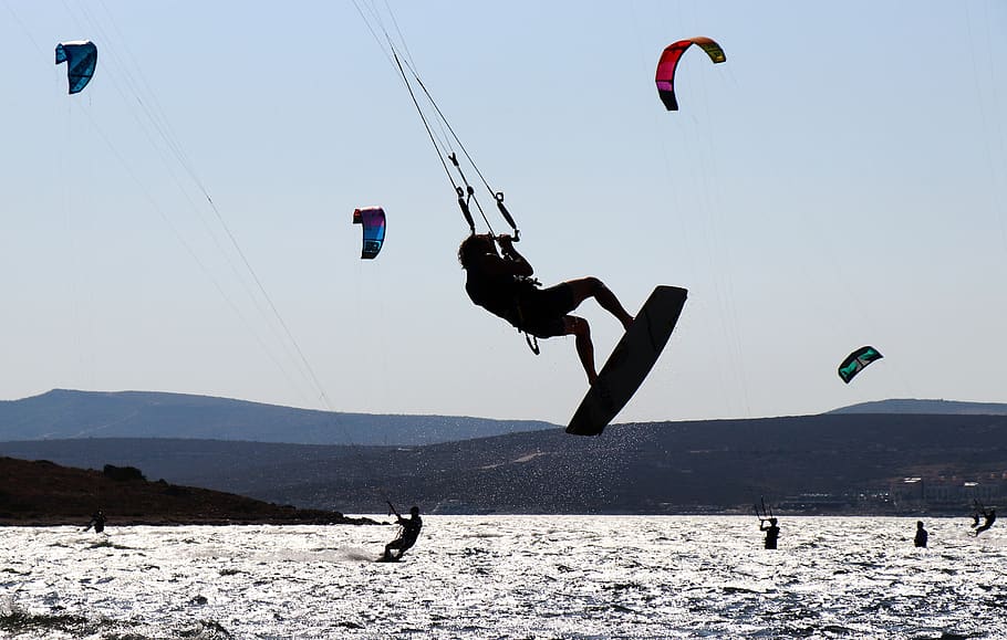kitesurfing, alacati, izmir, turkey, surf, sky, fly, kitesurf, nature, beach