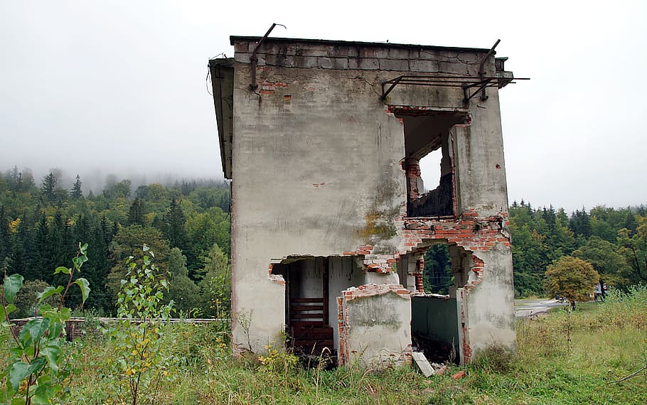 crash, house, the war, abandoned, destroyed, architecture, building, old, demolition, old building