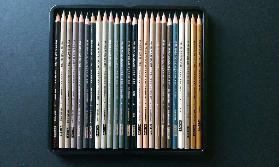 鉛筆, 色鉛筆, プリズマ, プリズマカラー, ニュートラル, ニュートラルカラー, グレー, ホワイト, ブラック, ブラウン