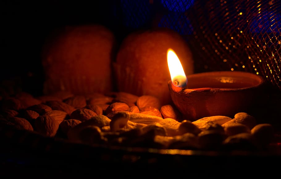 fired, light, bowl, festival of lights, festivals of india, festive, happy, india, flame, heat - temperature