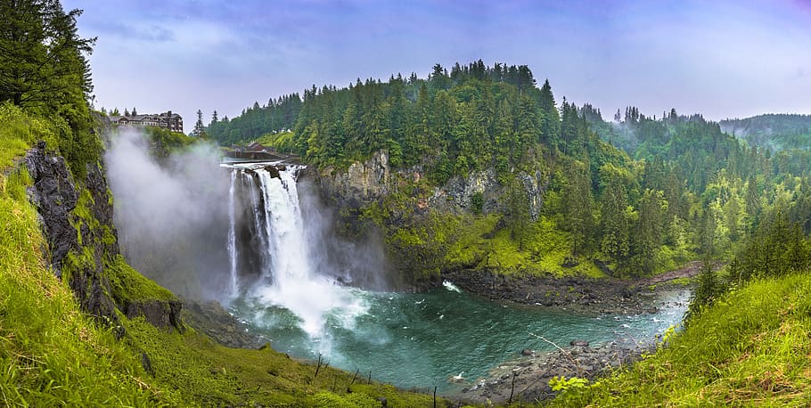 plunge waterfalls, Snoqualmie, Falls, Waterfalls, Seattle, snoqualmie, falls, washington, nature, water, northwest