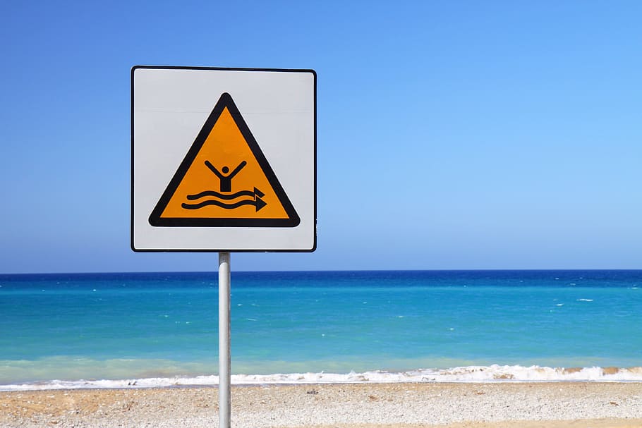 Pantai, Arus, Bahaya, Berbahaya, lanskap, samudra, kuat, laut, tanda, kekuatan
