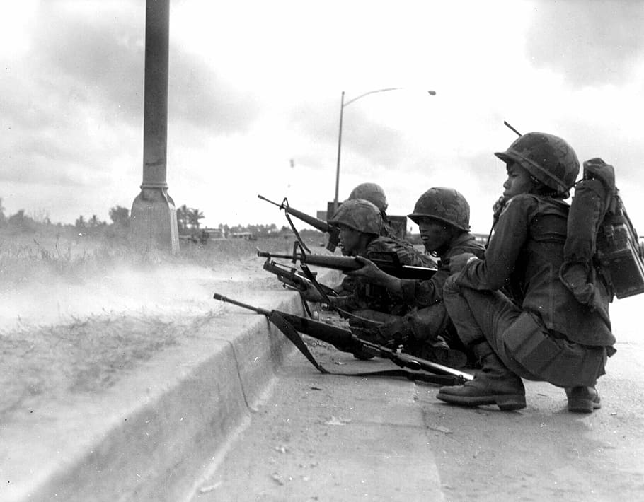 membela, saigon, pertempuran 1968, ARVN Rangers, Pertempuran Saigon, Perang Vietnam, 1968, pembela, foto, domain publik