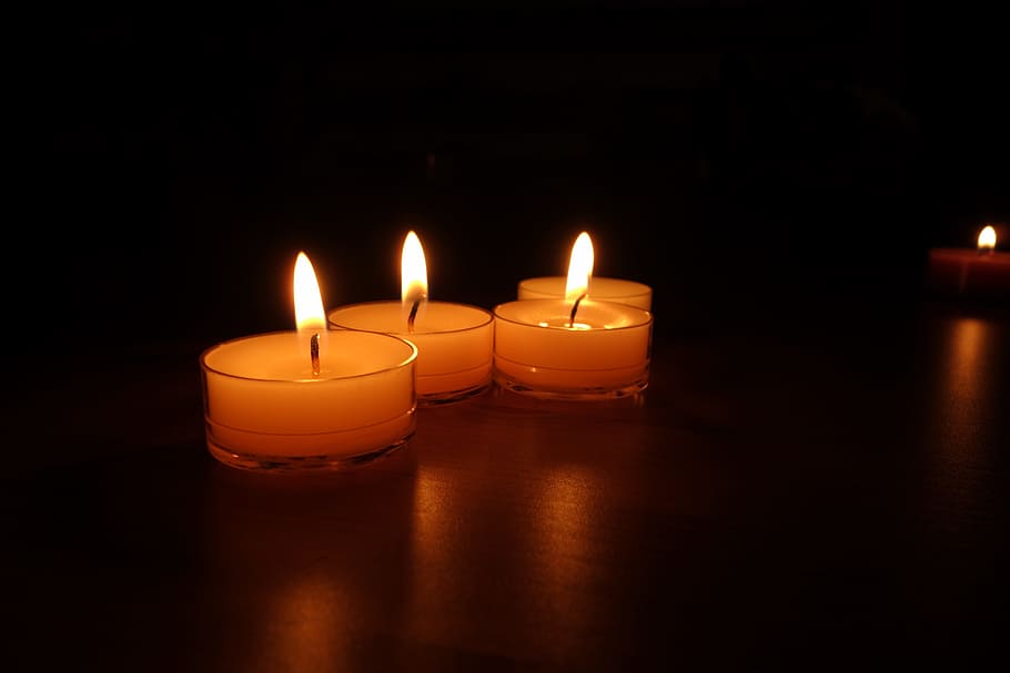 Candles, Candlelight, Light, tea lights, wax, candlestick, wick, romance, mood, atmosphere
