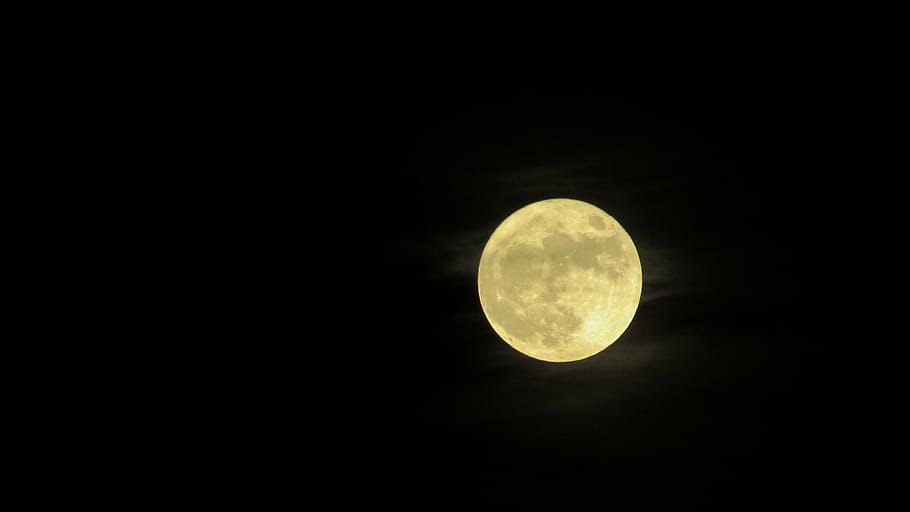 selective, full, moon, super moon, super, night, astronomy, lunar, yellow, sphere