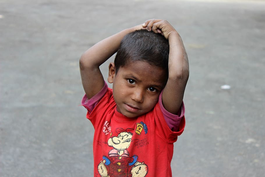 india, child, curiosity, poverty, eyes, childhood, portrait, one person, real people, front view