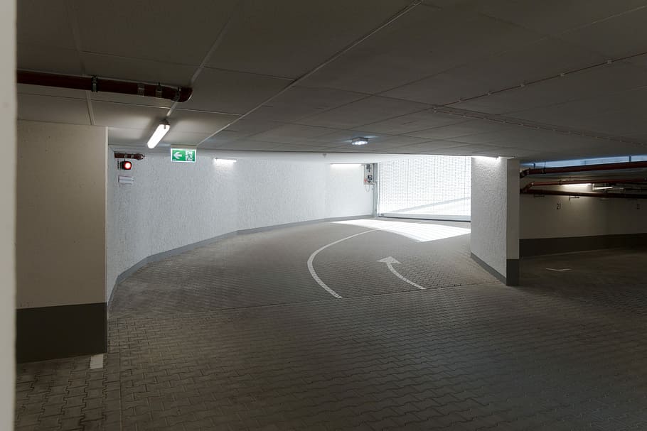 gray pavement, Underground, Concrete, underground car park, grey, trist, empty, ground, pattern, cement