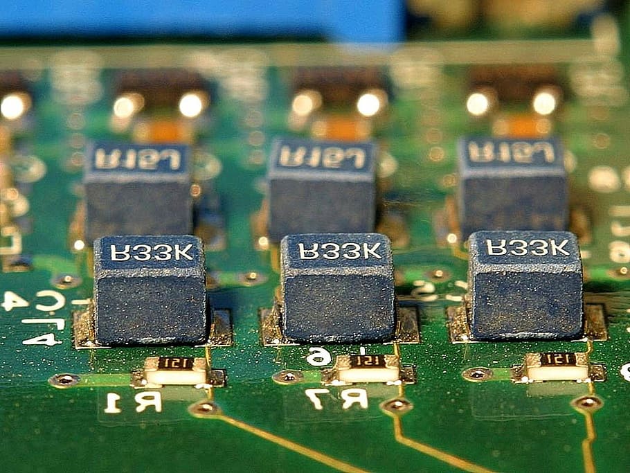 circuitos, chips, computadoras, seis, componentes, computadora, dispositivos, electrónica, tecnología, placa de circuito