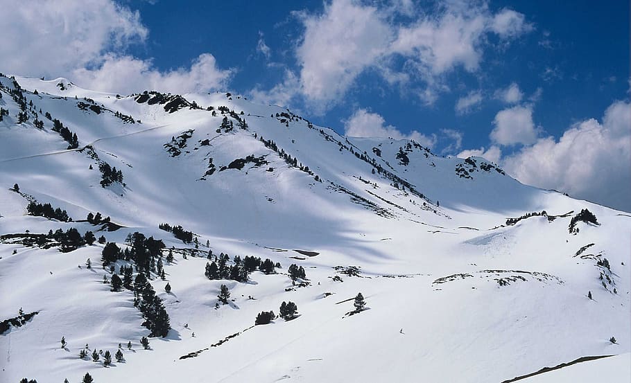 winter, snow, maintains, clouds, nature, landscape, cold temperature, sky, mountain, scenics - nature