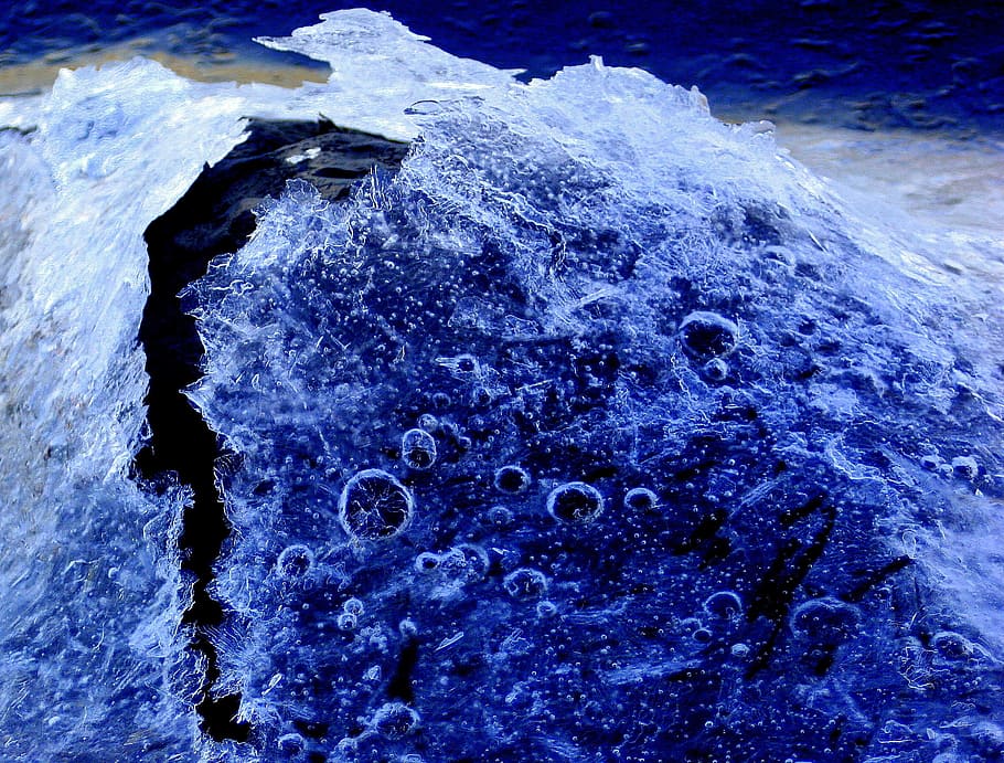 氷, 冬, 青, 寒さ, 自然, 冷凍, 霜, 結晶, 氷のテクスチャ, 青のテクスチャ
