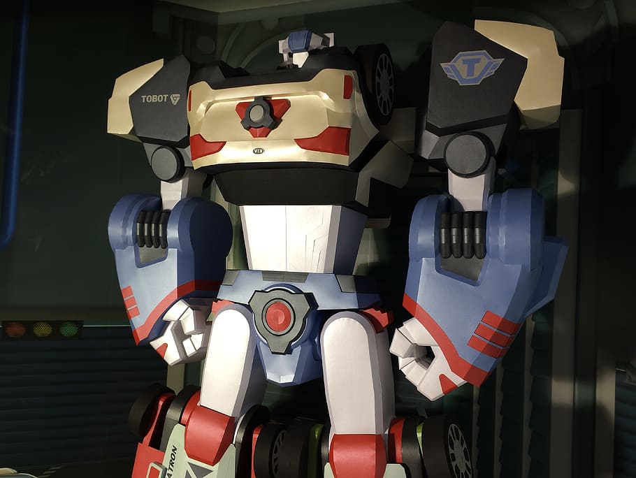Ilustración de robot, delta tron, robot, juguete de papel, sin gente, primer plano, seguridad, tecnología, rojo, representación