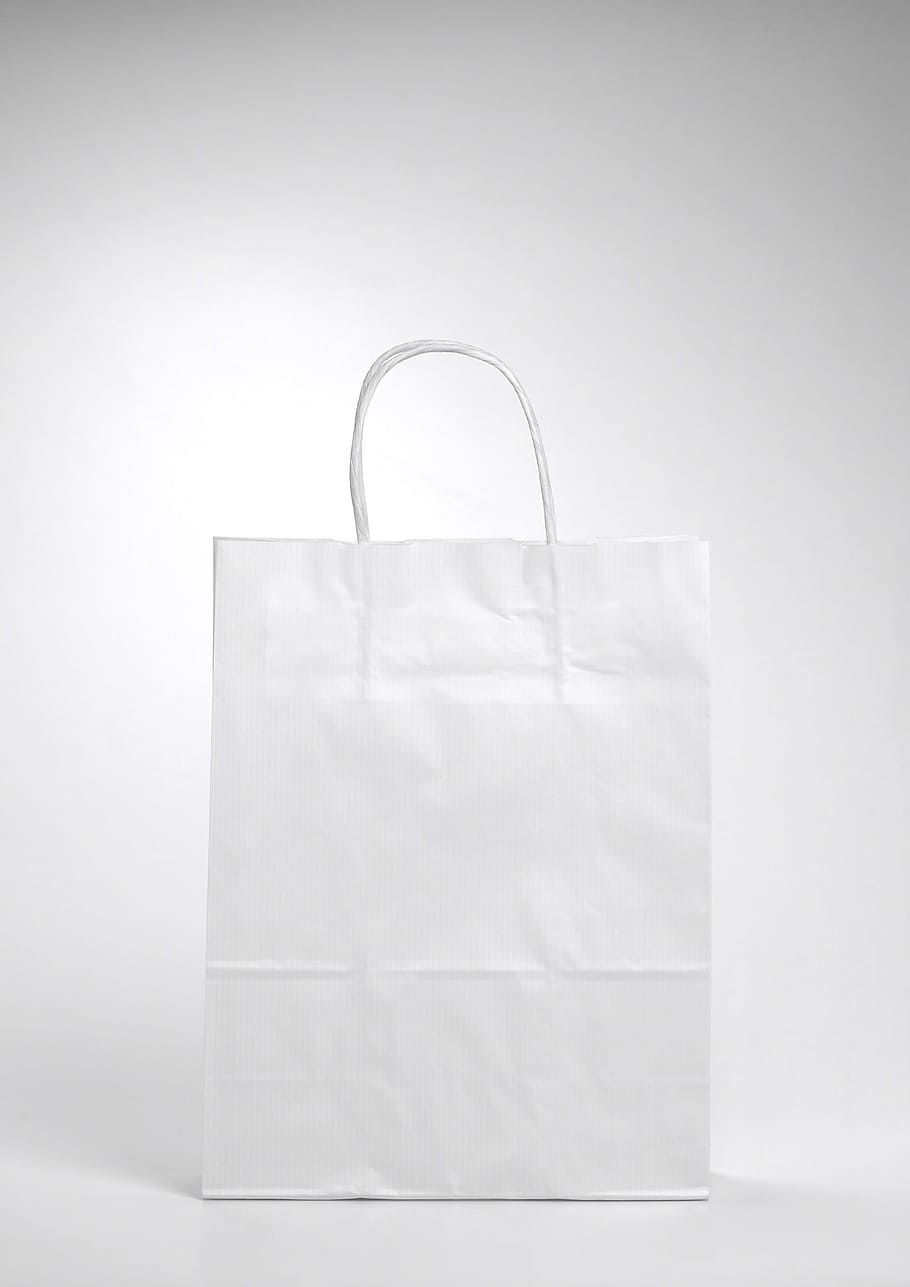 handbag, branding, prototype, bag, studio shot, copy space, shopping bag, indoors, retail, paper bag