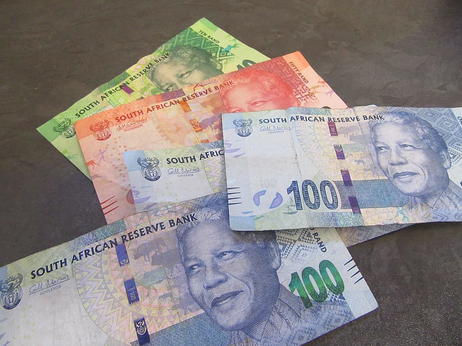 money, south, africa, nelson, mandela, rand, 100, 50, 10, hundred