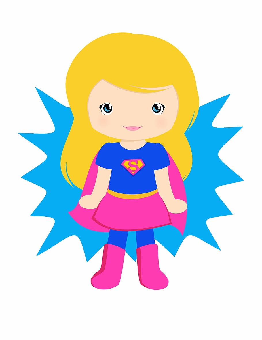 Ilustración de supergirl, supergirl, súper niña, rosa súper niña, niña,  súper, superhéroe, héroe, poder, disfraz | Pxfuel