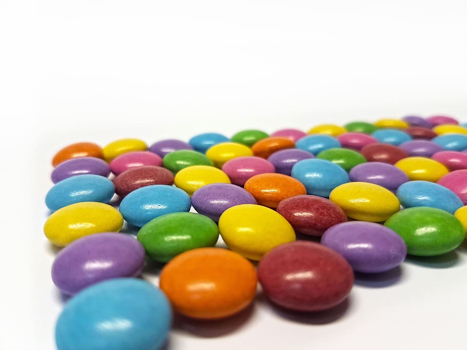 Smarties, Sweetness, Color, the sweetness of, candies, multi Colored, yellow, candy, sweet Food, close-up