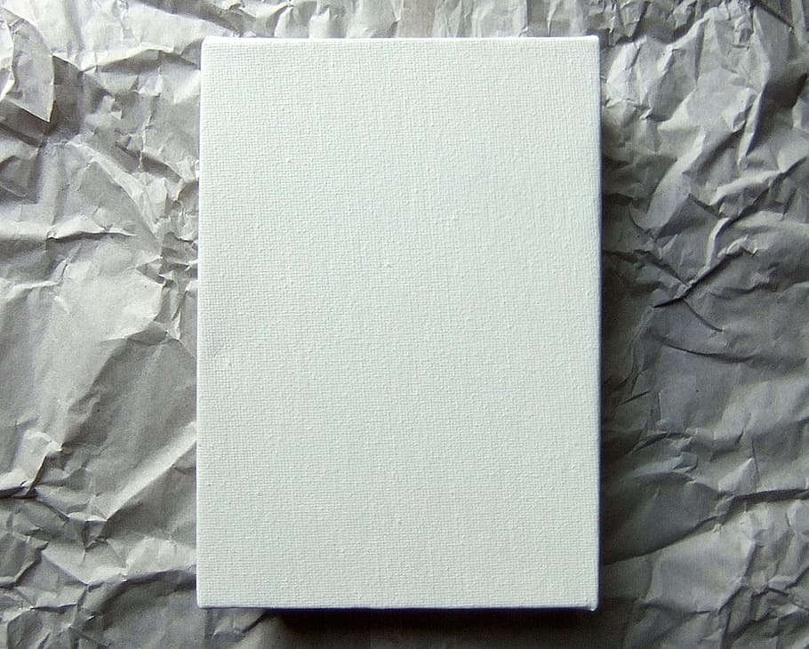 rectangular, box, gray, scrambled, paper, rectangular box, creative, blank, canvas, artist