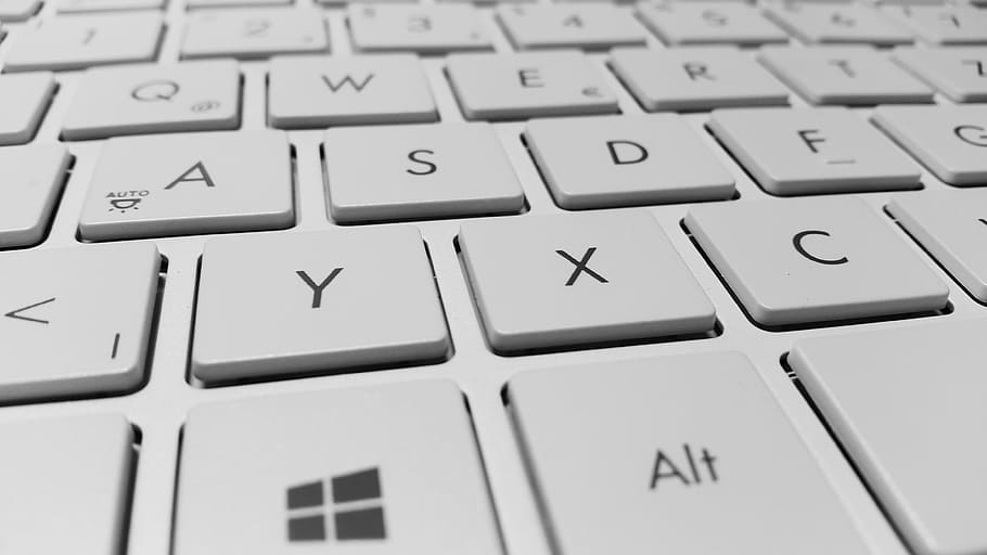 white keyboard, keyboard, computer, keys, white, periphaerie, chiclet keyboard, input device, letters, laptop