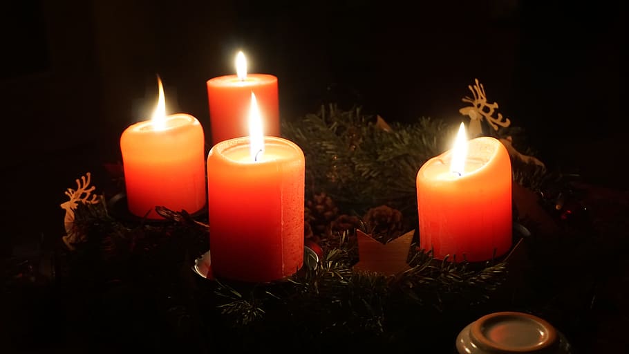 Coroa do Advento, Natal, coroa de flores, época do natal, advento, velas, jóias de natal, antes do natal, adventlich, 4 velas